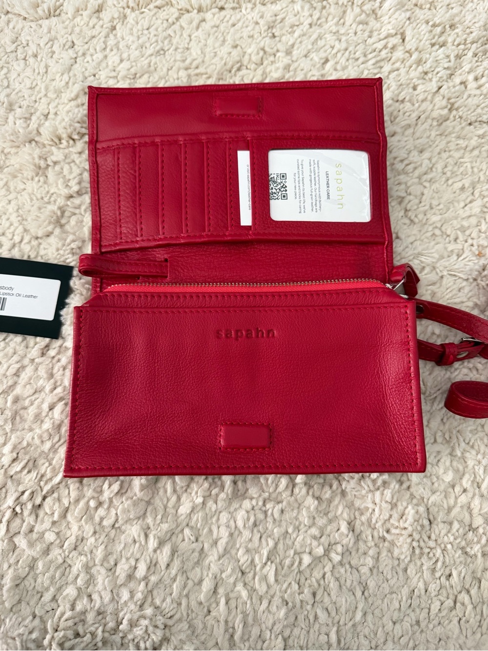 Saphan Stanley Crossbody in the rare color lipstick - Picture 2 of 9